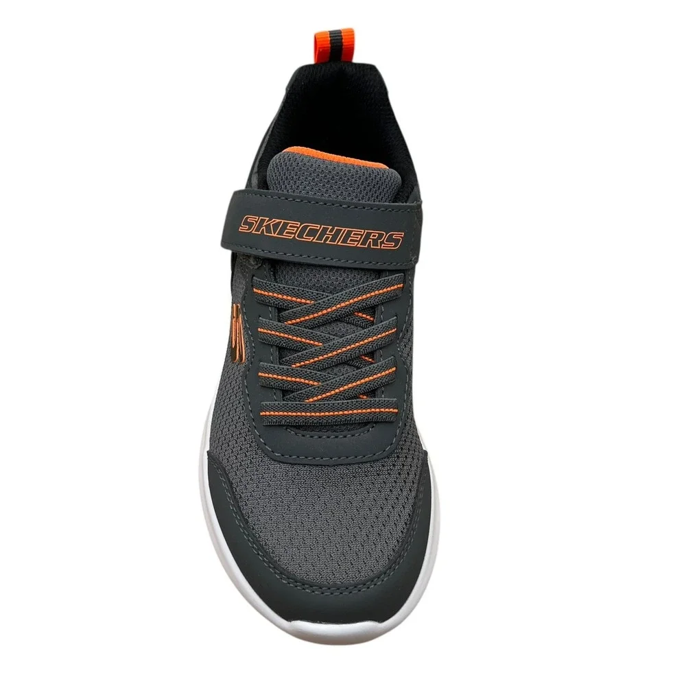 Skechers TechRox Youth Boys Slip on Athletic Sneakers Size 2 Gray Charcoal Shoes